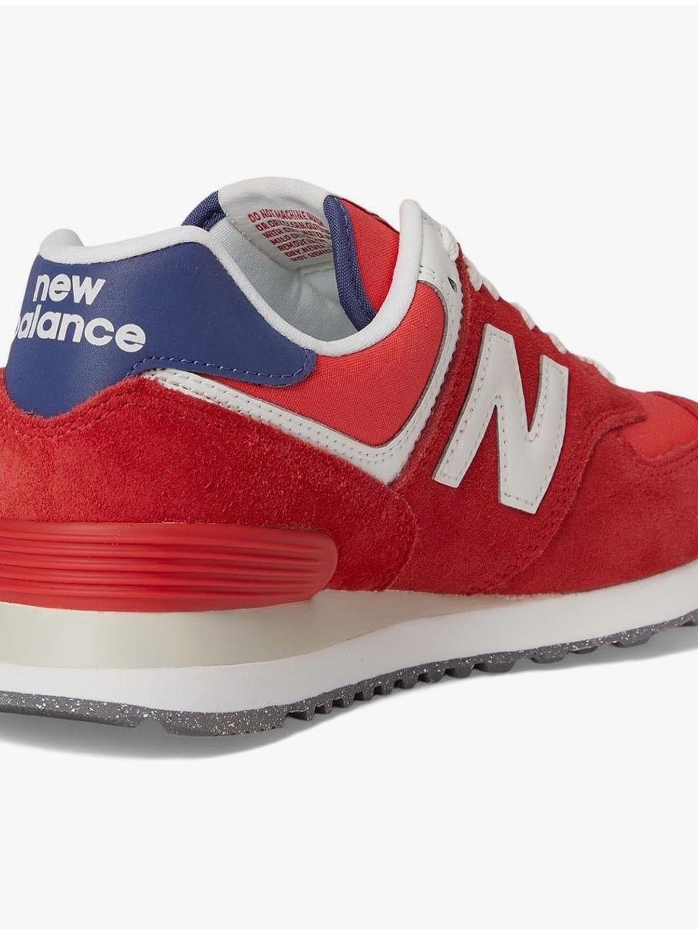 New Balance Red and White Retro Runner Sneakers - Picture 3 of 8